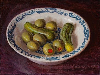 Youqing Wang - pickled cucumber and olives